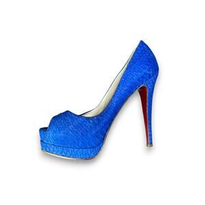 Christian Louboutin Altadama 140 Watersnake | Rare Edition BL9A Royal Blue